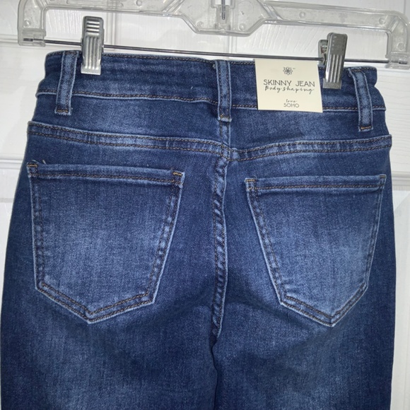 Soho NY&C Mid Waist skinny jeans Sz 1 body shaping new with tags dark wash - Picture 7 of 9